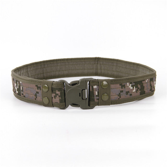 Men's Quickfit Tactical Canvas Belt in army style with adjustable buckle, durable military-inspired design by My Store 3