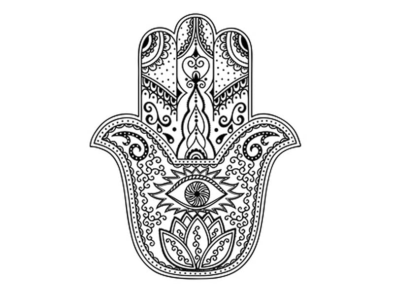 VASSAGO Hexagram Hamsa Hand Pendants Necklace for Men Magen David Necklace Hamsa Hand of Fatima Necklace Islam Arab Jewish Jewel
