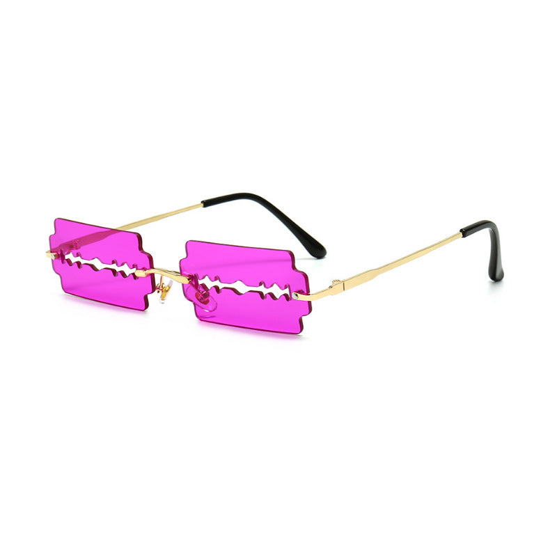 Trendy hollow blade style sunglasses by My Store 3, featuring sleek design and fashion-forward look for stylish wear.