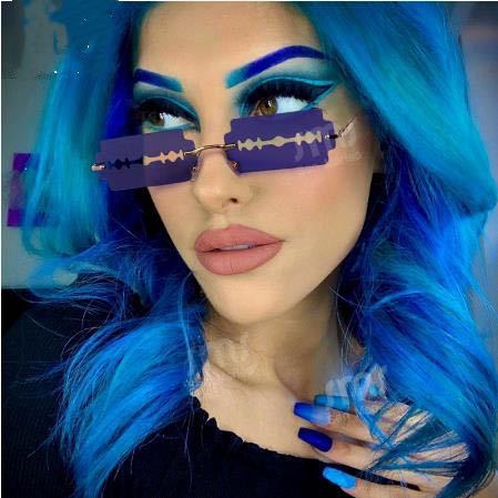 Trendy Hollow Blade Style Sunglasses by My Store 3 with sleek, modern design perfect for fashionistas.
