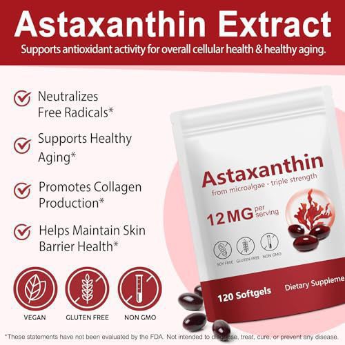 Astaxanthin Antioxidant Dietary Supplement FOR SKIN CARE