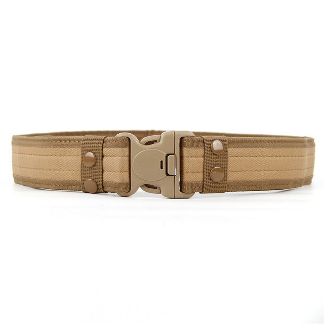 Quickfit Tactical Canvas Belt for Men in Army Style, durable military-inspired belt with quick-release buckle and adjustable fit.
