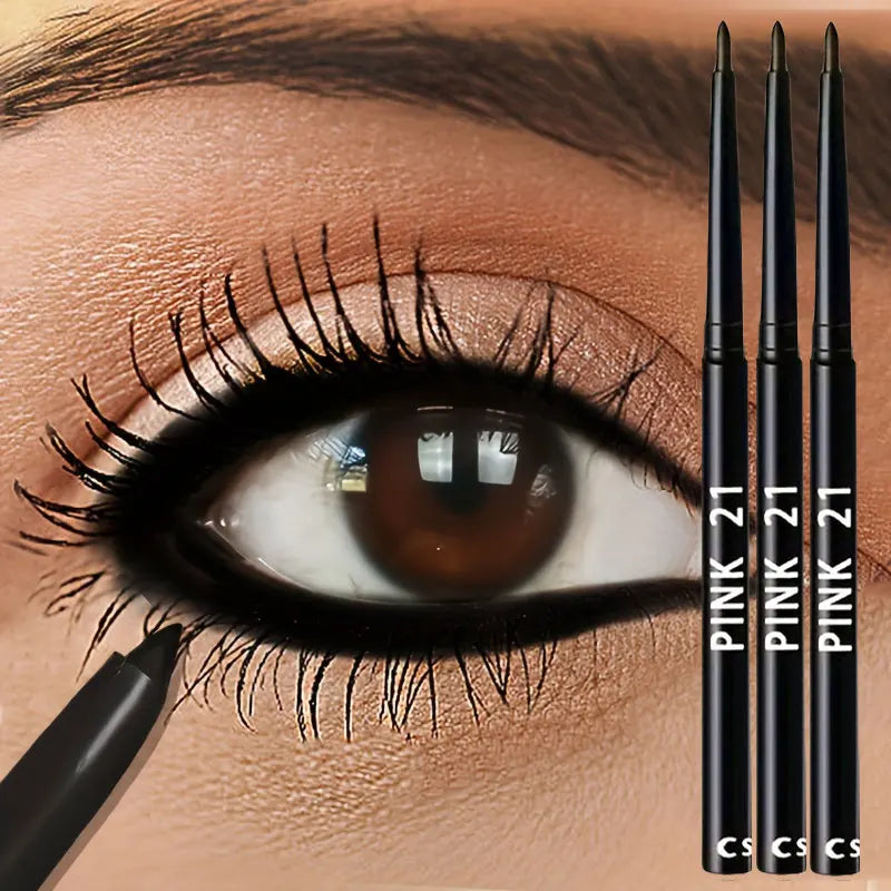 3PCS Waterproof Black Eyeliner Pencil Set