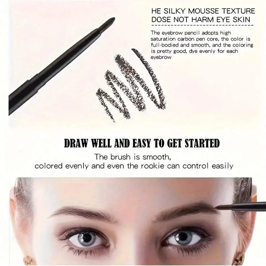 3PCS Waterproof Black Eyeliner Pencil Set