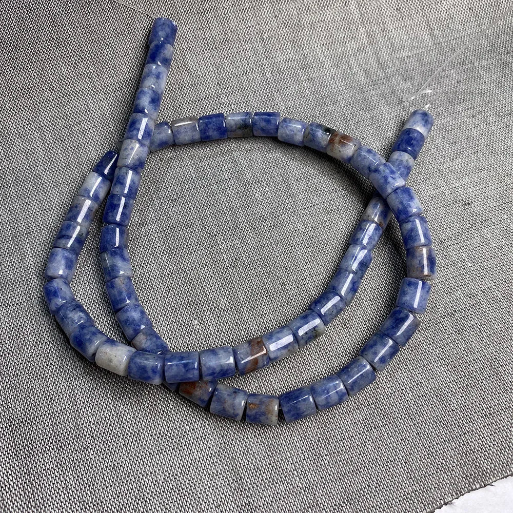 Natural Stone Gem Cylindrical Semi-precious  Beads DIY Retro Necklace Bracelet Earrings Jewelry Accessories Gift Making