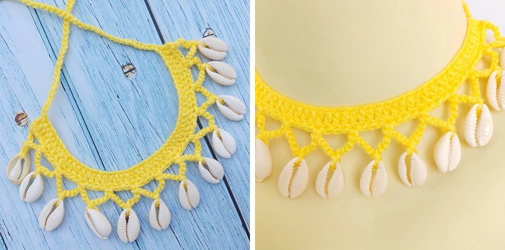 Summer Women Simple Seashell Anklet Chain Crochet Bohemian Foot Jewelry Beach Anklets On Foot Bracelets