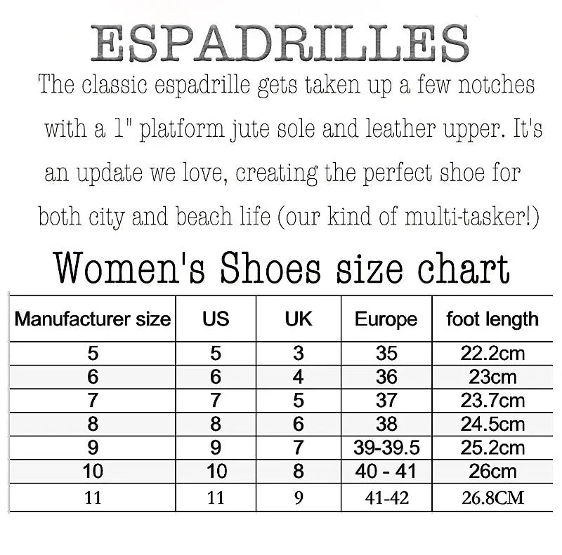 Women’s Grey Platform Espadrille Flats Shoes