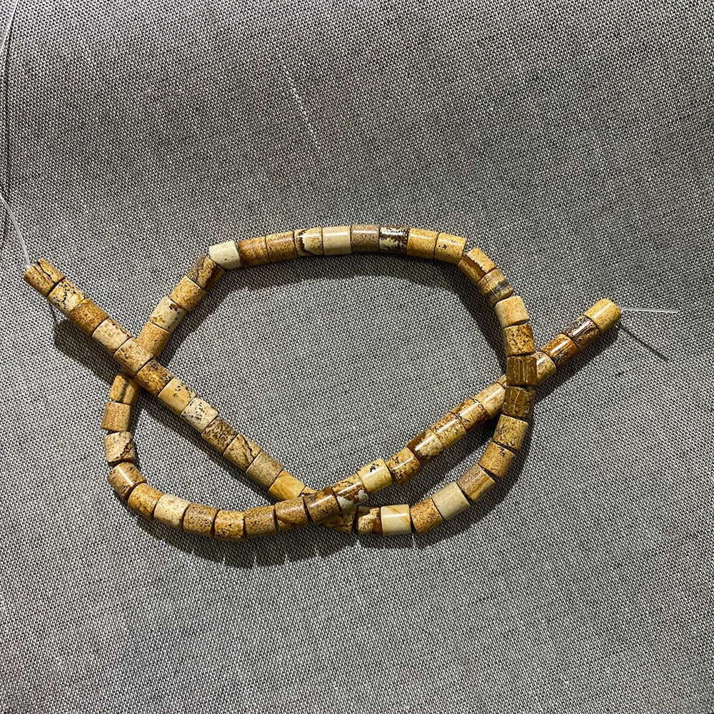 Natural Stone Gem Cylindrical Semi-precious  Beads DIY Retro Necklace Bracelet Earrings Jewelry Accessories Gift Making