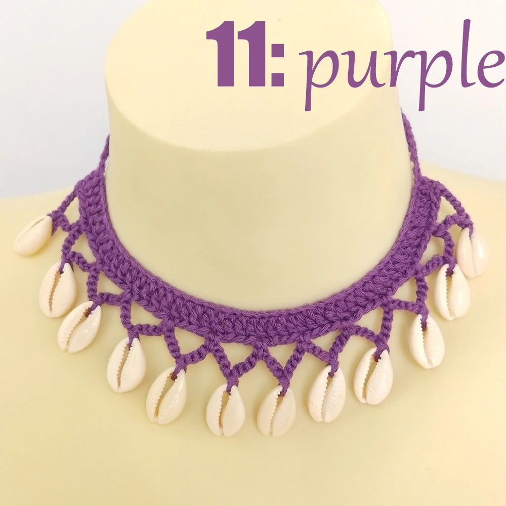 Summer Women Simple Seashell Anklet Chain Crochet Bohemian Foot Jewelry Beach Anklets On Foot Bracelets