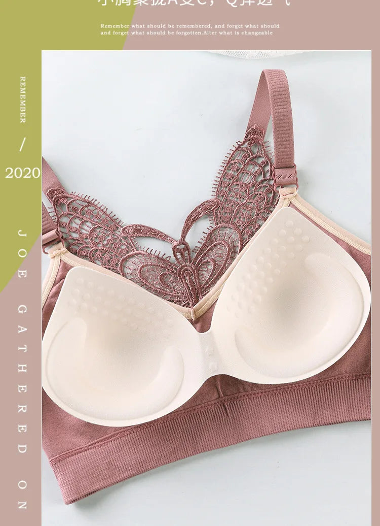 Women's Cotton Underwear Tube Tops Sexy Lace Top Fashion Push Up Comfort Brassiere Female Sling Sports Tank Up Sexy Lingerie