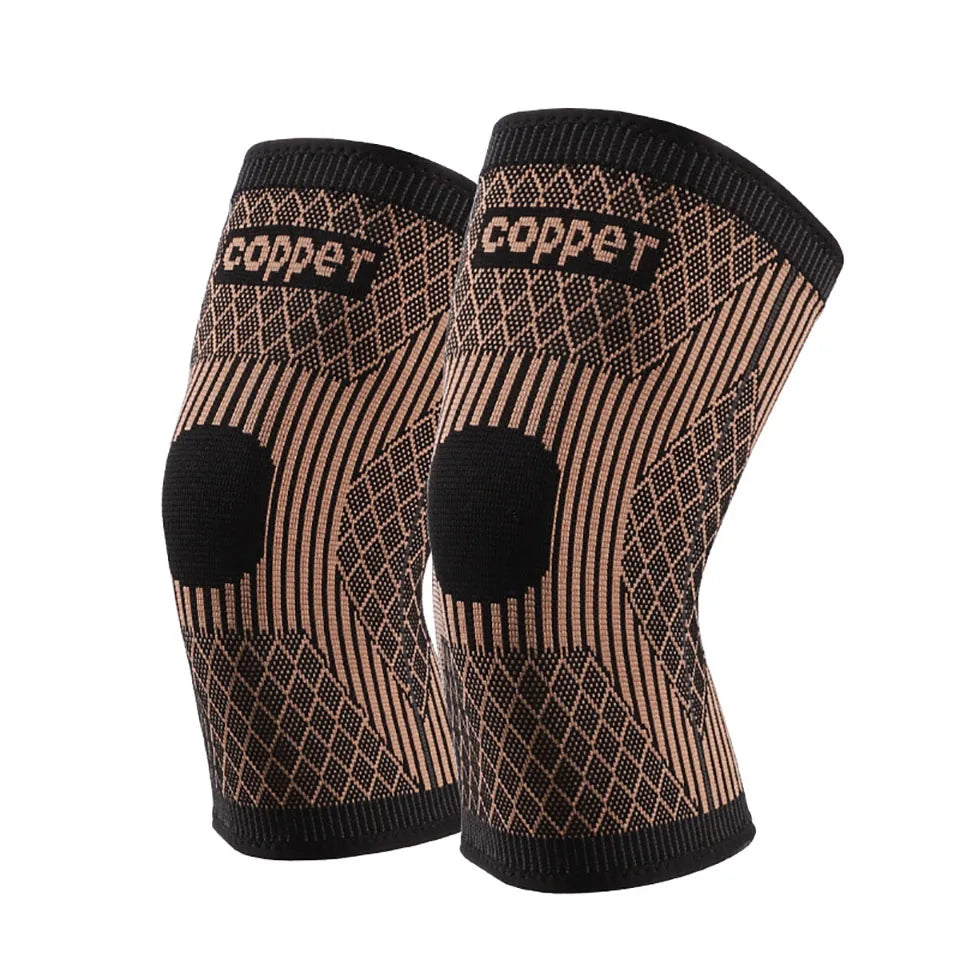 1Pcs Band Copper Nylon Knee Brace for Arthritis Pain and Support Knee Sleeve Compression for Sports Workout Arthritis Relief