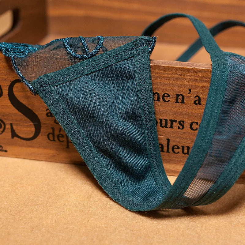 Women Panties Sexy Embroidery  Panty Transparent Underwear Female Intimates Seamless Briefs G String Thongs Lingerie Knickers