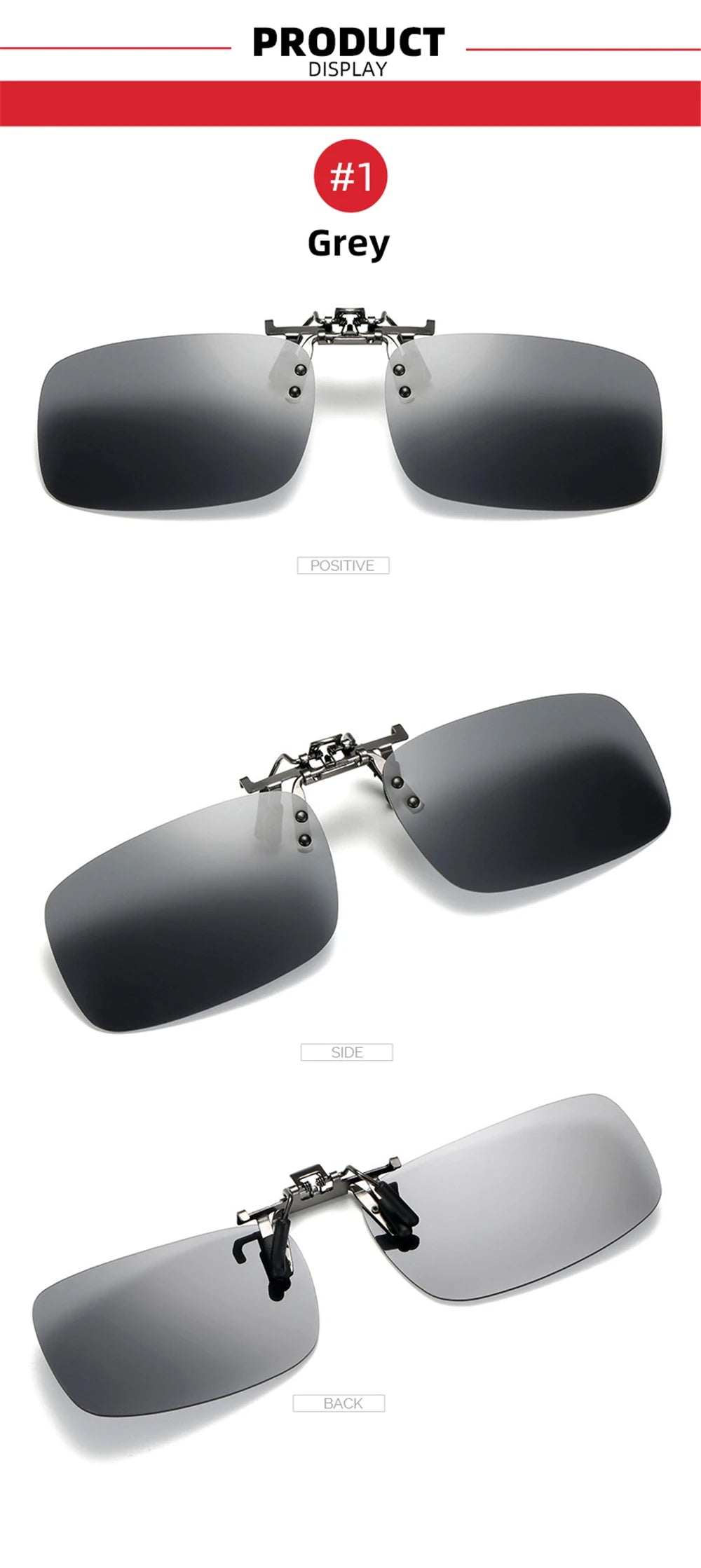 2026 Trending Product Flip Up Clip on Sun Glasses Men Car Driving Eyelasses Light Fishing Female  Polarized Night Vision Lens