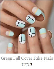 Shiny Punk Style Metallic Silver Coffin False Fake Nails Metal Plating Acrylic Reflective Mirror Press on Ballet Nail Art Tips