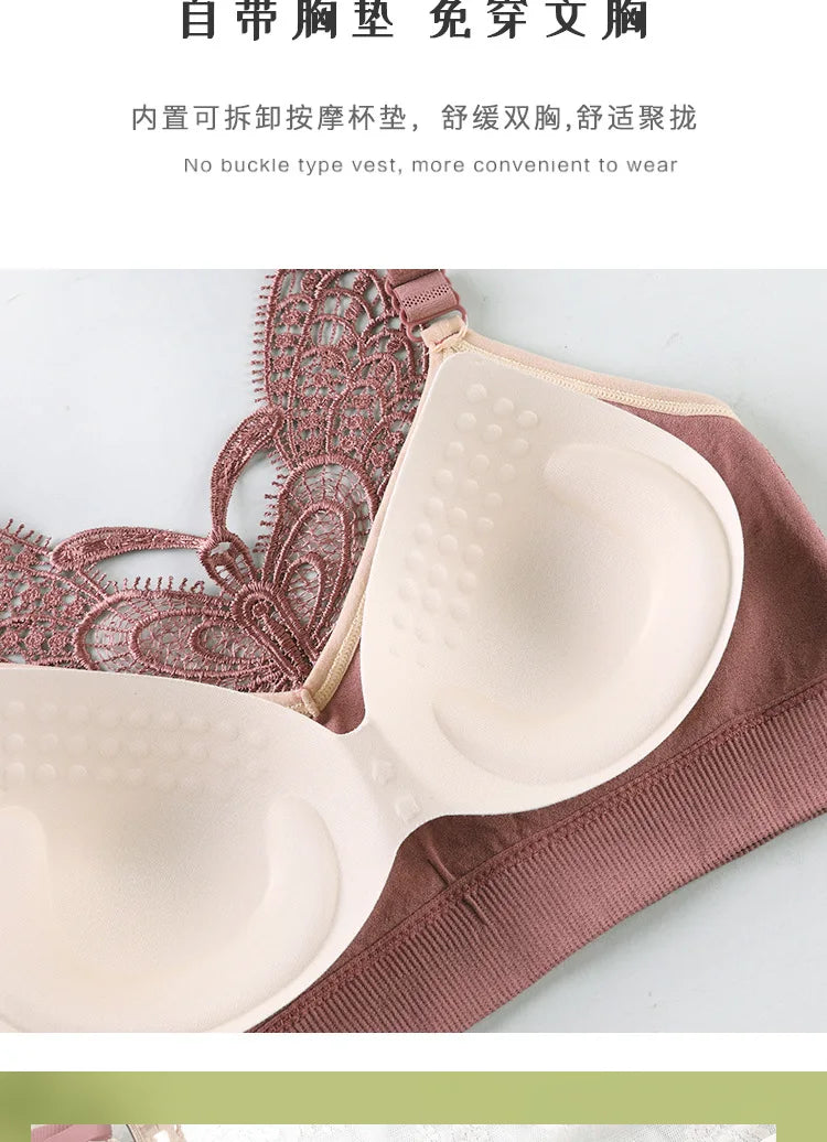Women's Cotton Underwear Tube Tops Sexy Lace Top Fashion Push Up Comfort Brassiere Female Sling Sports Tank Up Sexy Lingerie
