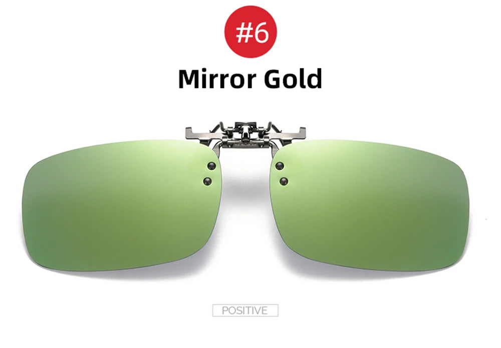 2026 Trending Product Flip Up Clip on Sun Glasses Men Car Driving Eyelasses Light Fishing Female  Polarized Night Vision Lens