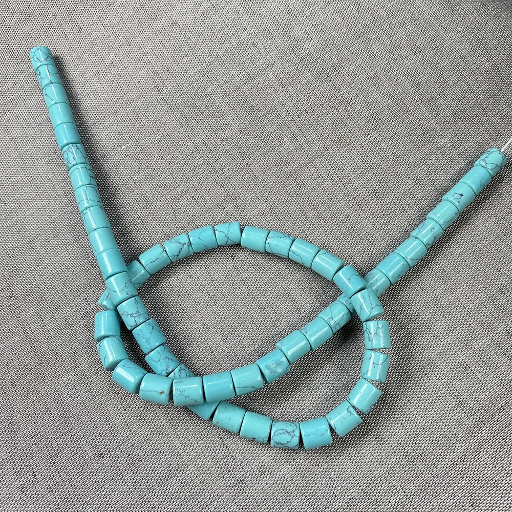 Natural Stone Gem Cylindrical Semi-precious  Beads DIY Retro Necklace Bracelet Earrings Jewelry Accessories Gift Making
