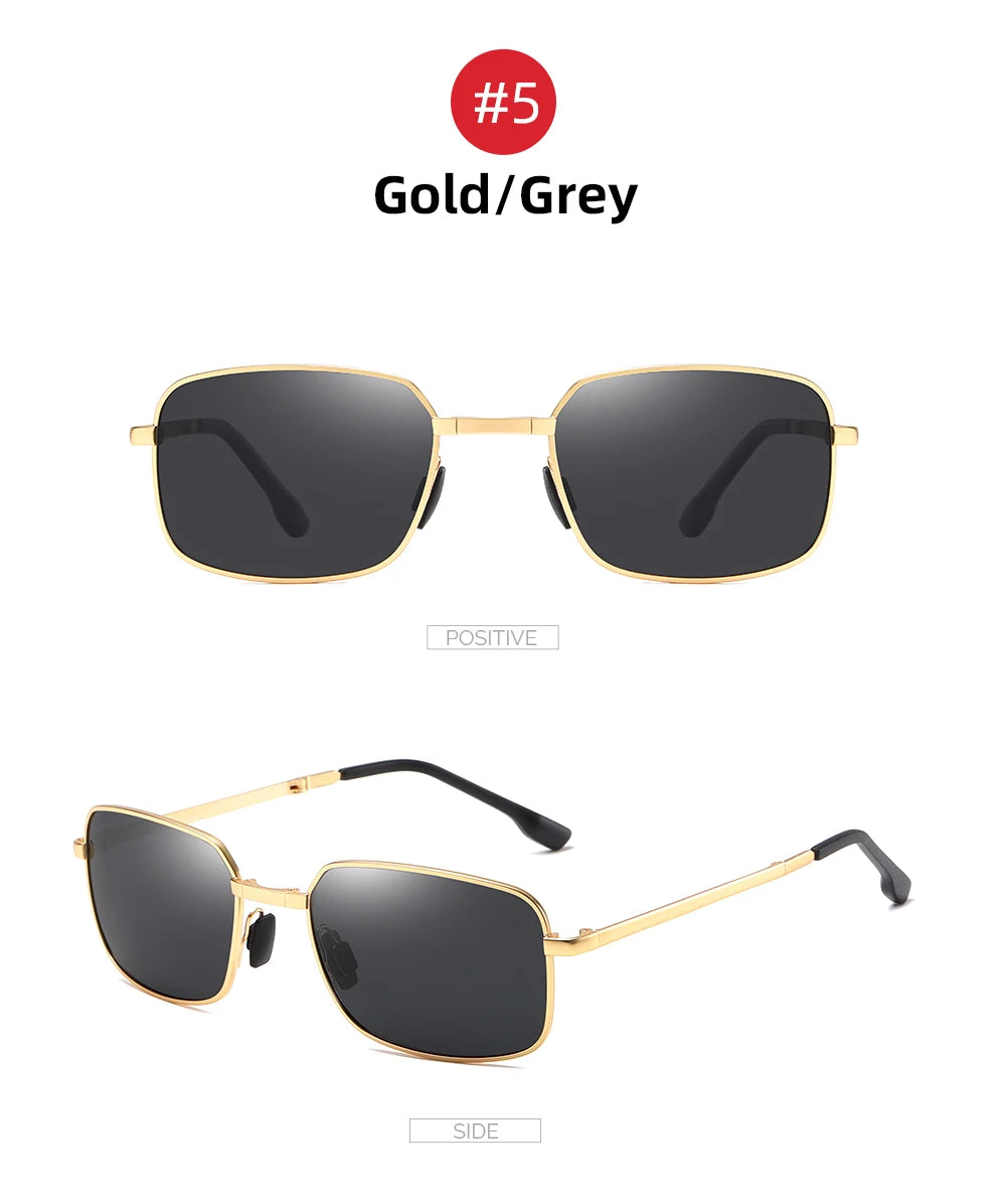 VIVIBEE Men Folding Photochromic Sunglasses with Polarized Lens Rectangle Metal Summer Male Shades 2026 Trending Products