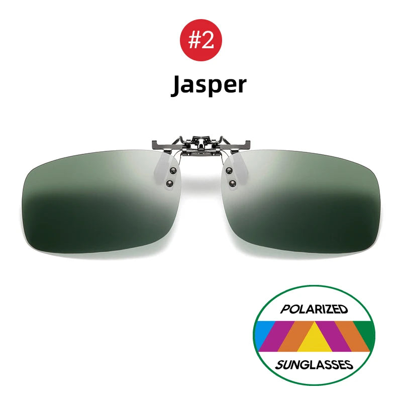 2026 Trending Product Flip Up Clip on Sun Glasses Men Car Driving Eyelasses Light Fishing Female  Polarized Night Vision Lens