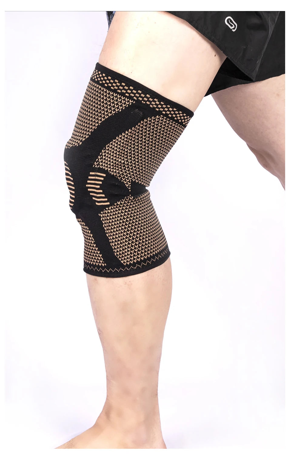 1Pcs Band Copper Nylon Knee Brace for Arthritis Pain and Support Knee Sleeve Compression for Sports Workout Arthritis Relief