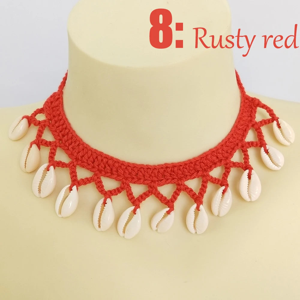 Summer Women Simple Seashell Anklet Chain Crochet Bohemian Foot Jewelry Beach Anklets On Foot Bracelets