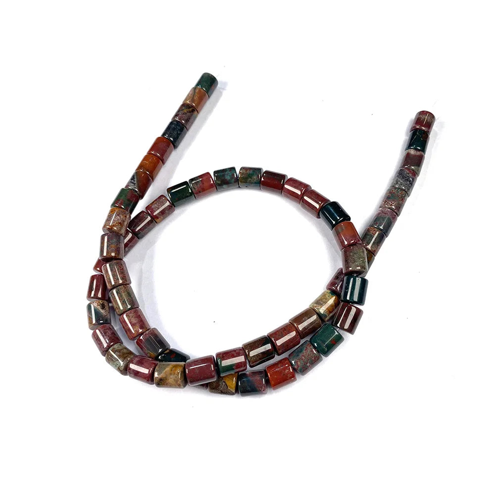 Natural Stone Gem Cylindrical Semi-precious  Beads DIY Retro Necklace Bracelet Earrings Jewelry Accessories Gift Making
