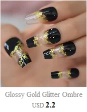 Shiny Punk Style Metallic Silver Coffin False Fake Nails Metal Plating Acrylic Reflective Mirror Press on Ballet Nail Art Tips