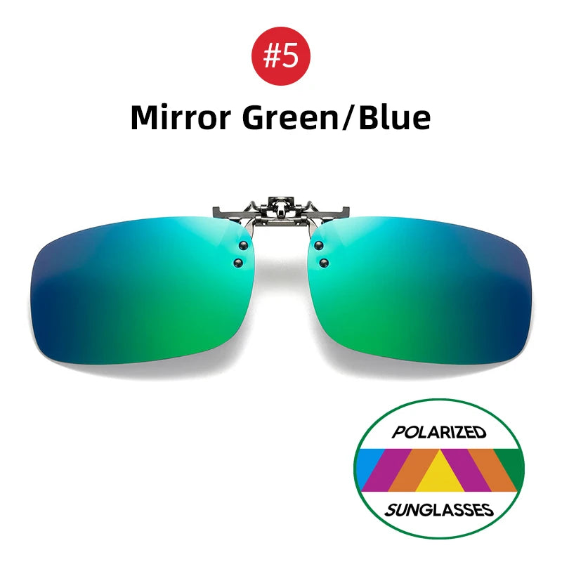 2026 Trending Product Flip Up Clip on Sun Glasses Men Car Driving Eyelasses Light Fishing Female  Polarized Night Vision Lens