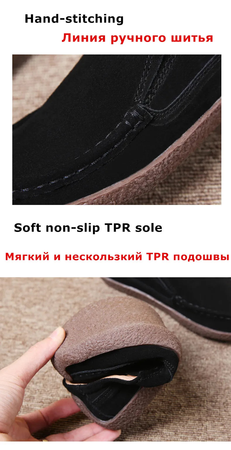 Spring Autumn Women Shoes Big Size Flats Women Suede Loafers Soft Comfortable Women Casual Shoes Slip On Moccasins Shoes Female