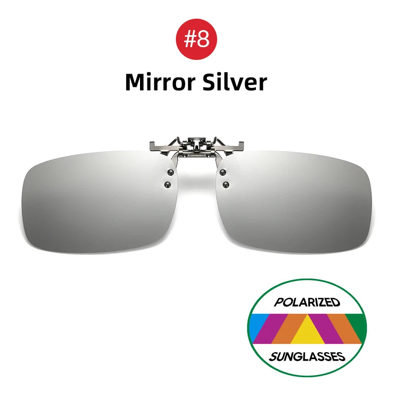 2026 Trending Product Flip Up Clip on Sun Glasses Men Car Driving Eyelasses Light Fishing Female  Polarized Night Vision Lens