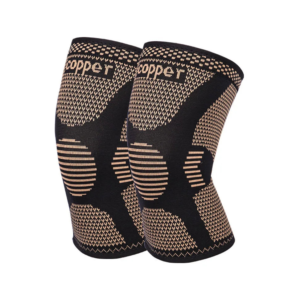 1Pcs Band Copper Nylon Knee Brace for Arthritis Pain and Support Knee Sleeve Compression for Sports Workout Arthritis Relief
