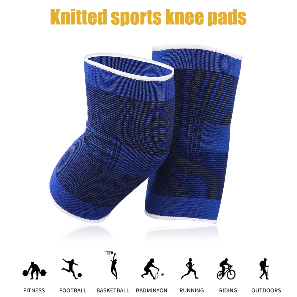 BraceTop 1 Pair Sports Knee Support Brace Wraps Compression Sleeve Stabilizer for Arthritis Meniscus Patella Protector Running