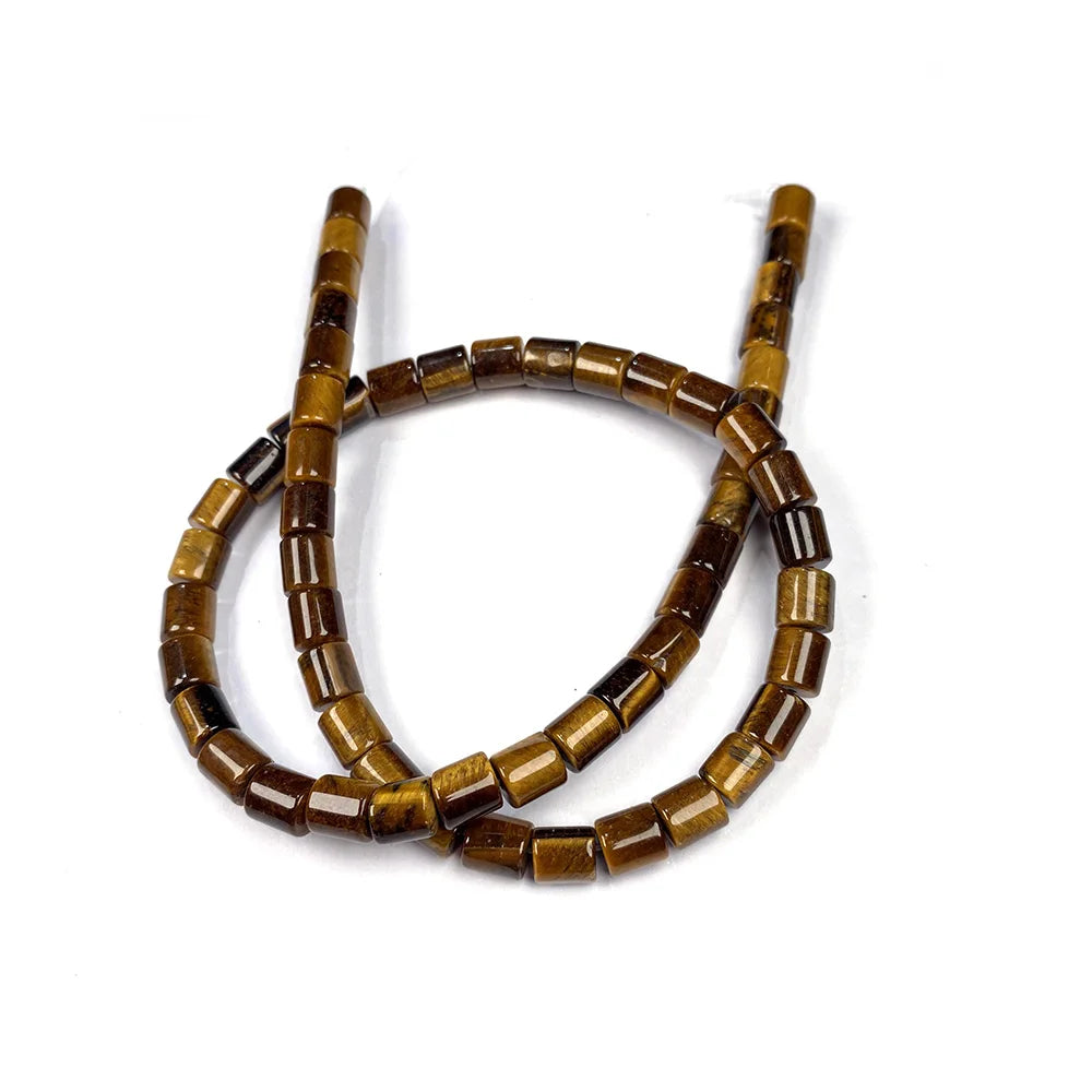 Natural Stone Gem Cylindrical Semi-precious  Beads DIY Retro Necklace Bracelet Earrings Jewelry Accessories Gift Making
