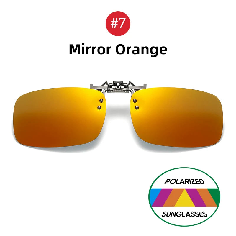 2026 Trending Product Flip Up Clip on Sun Glasses Men Car Driving Eyelasses Light Fishing Female  Polarized Night Vision Lens