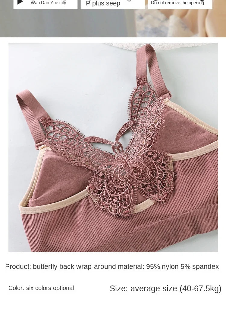 Women's Cotton Underwear Tube Tops Sexy Lace Top Fashion Push Up Comfort Brassiere Female Sling Sports Tank Up Sexy Lingerie