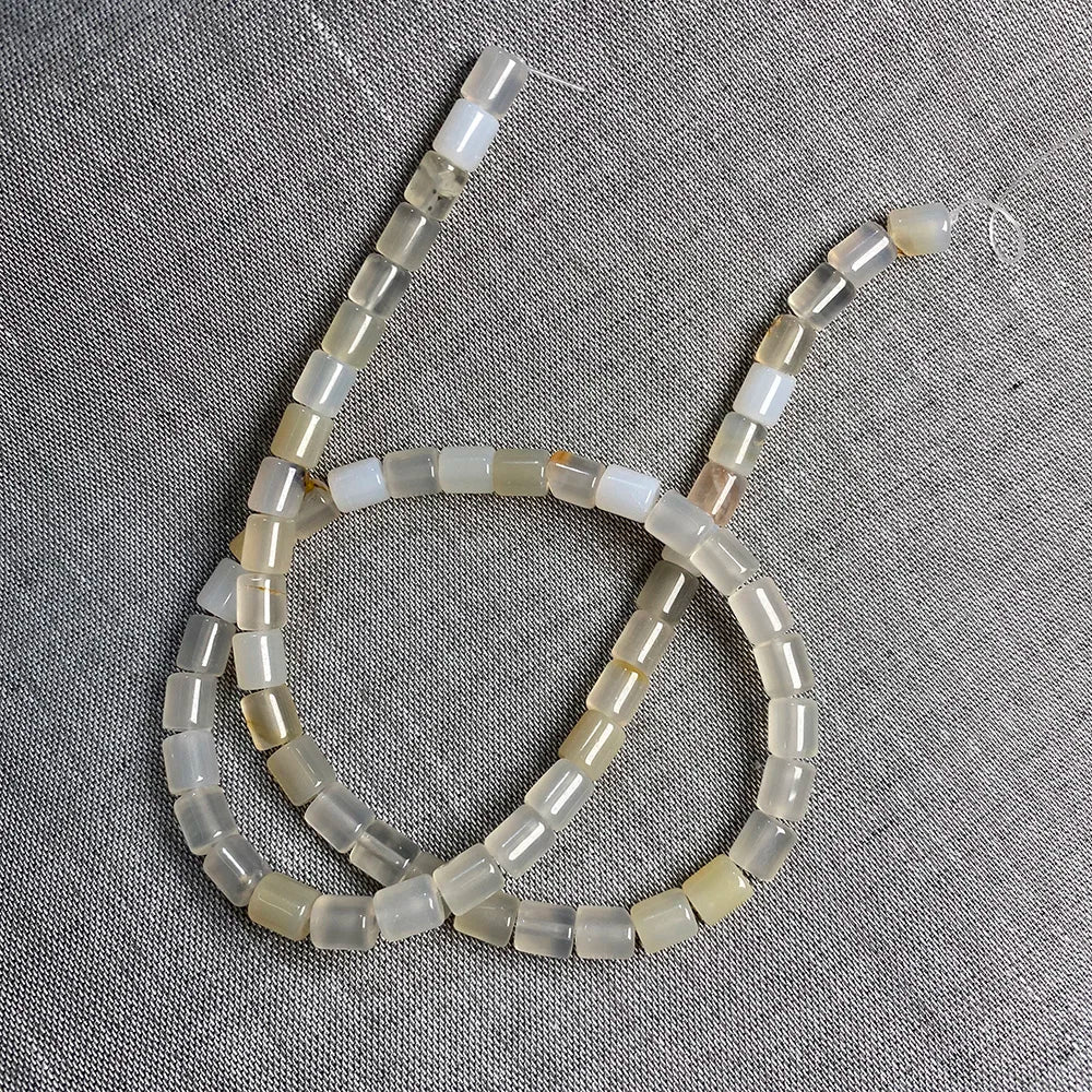 Natural Stone Gem Cylindrical Semi-precious  Beads DIY Retro Necklace Bracelet Earrings Jewelry Accessories Gift Making