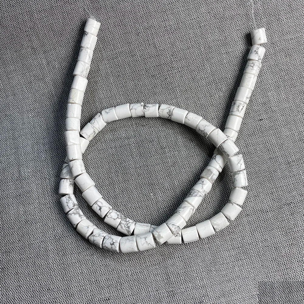 Natural Stone Gem Cylindrical Semi-precious  Beads DIY Retro Necklace Bracelet Earrings Jewelry Accessories Gift Making