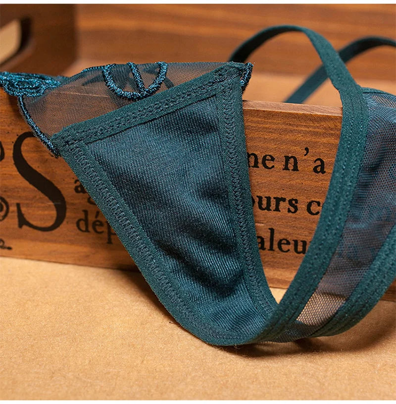 Women Panties Sexy Embroidery  Panty Transparent Underwear Female Intimates Seamless Briefs G String Thongs Lingerie Knickers