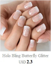 Shiny Punk Style Metallic Silver Coffin False Fake Nails Metal Plating Acrylic Reflective Mirror Press on Ballet Nail Art Tips
