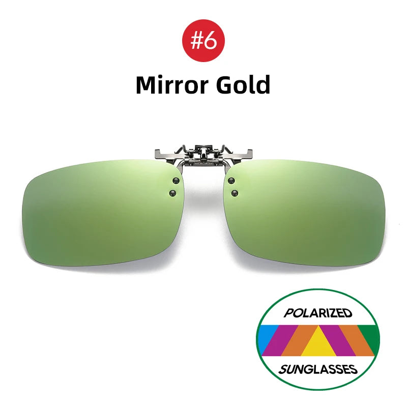 2026 Trending Product Flip Up Clip on Sun Glasses Men Car Driving Eyelasses Light Fishing Female  Polarized Night Vision Lens