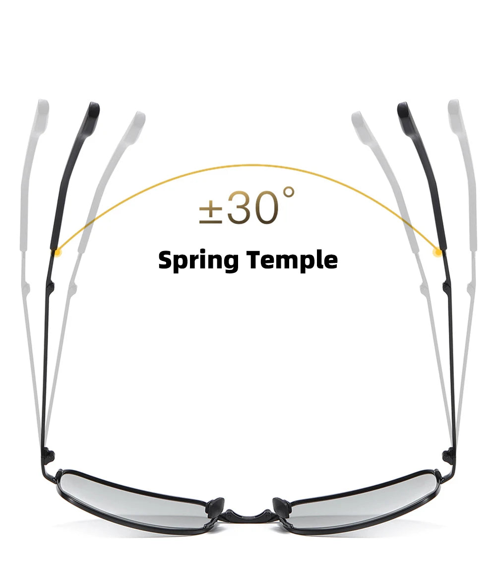 VIVIBEE Men Folding Photochromic Sunglasses with Polarized Lens Rectangle Metal Summer Male Shades 2026 Trending Products