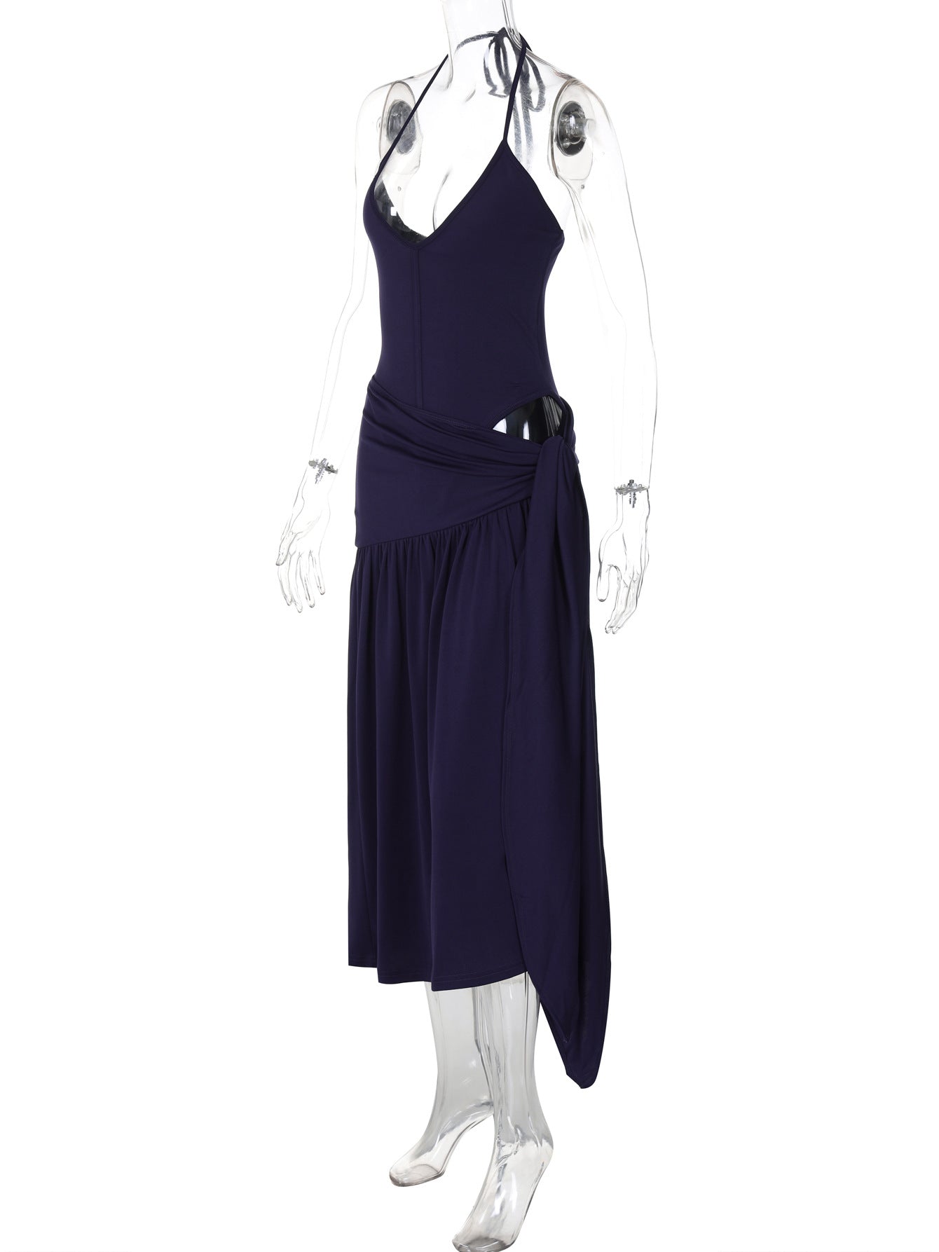 CM.YAYA Elegant Women's Set Sleeveless Strap Bodysuit +Long Skirts Set Autumn Tracksuit Sexy 2024 Tie Up Two 2 Piece Set Outfits