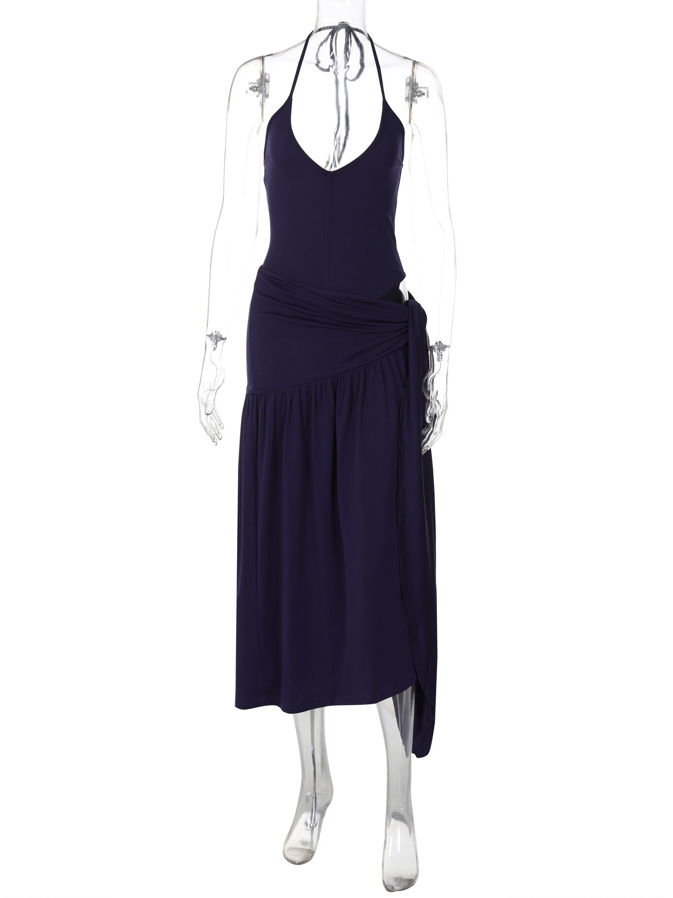 CM.YAYA Elegant Women's Set Sleeveless Strap Bodysuit +Long Skirts Set Autumn Tracksuit Sexy 2024 Tie Up Two 2 Piece Set Outfits