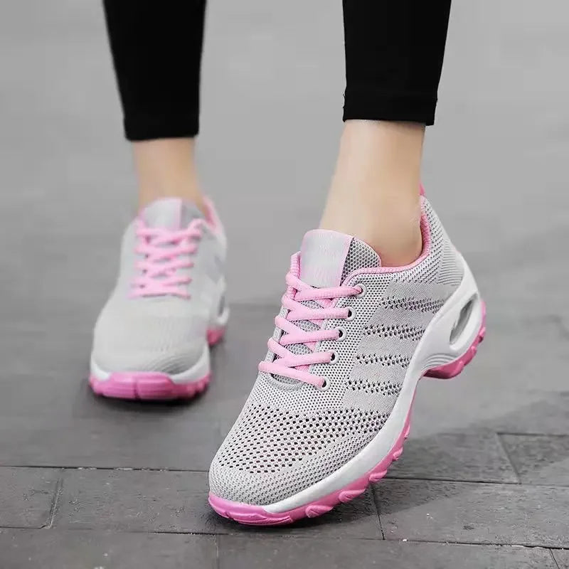 Woman Sneakers Fashion Casual Shoes Summer Cushion Mesh Female Shoes Comfortable Breathable Heightening Sneakers for Women