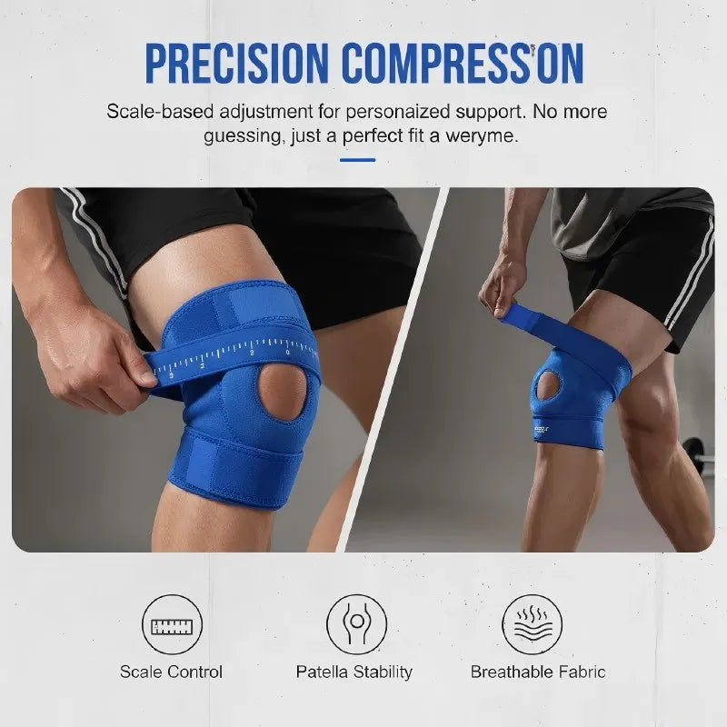 Kneepad Stabilizer Fitness Knee Pads Adjustable Compression Knee Support Brace for Knee Pain, Arthritis, Sports and Recovery