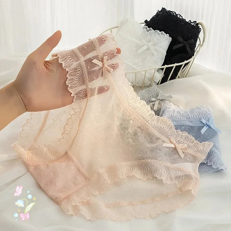 Women Underwear Panty Sexy Lace Pantiesr Girl Hollow Out Comfort Briefs Low Waist Seamless Underpants Female Calzones Para Mujer