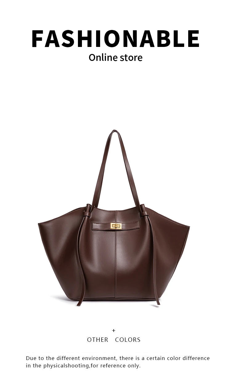 Lightweight Large Capacity 2025 New Bat-Shaped High Street Handbag European and American Style Trendy Single Shoulder Crossbody