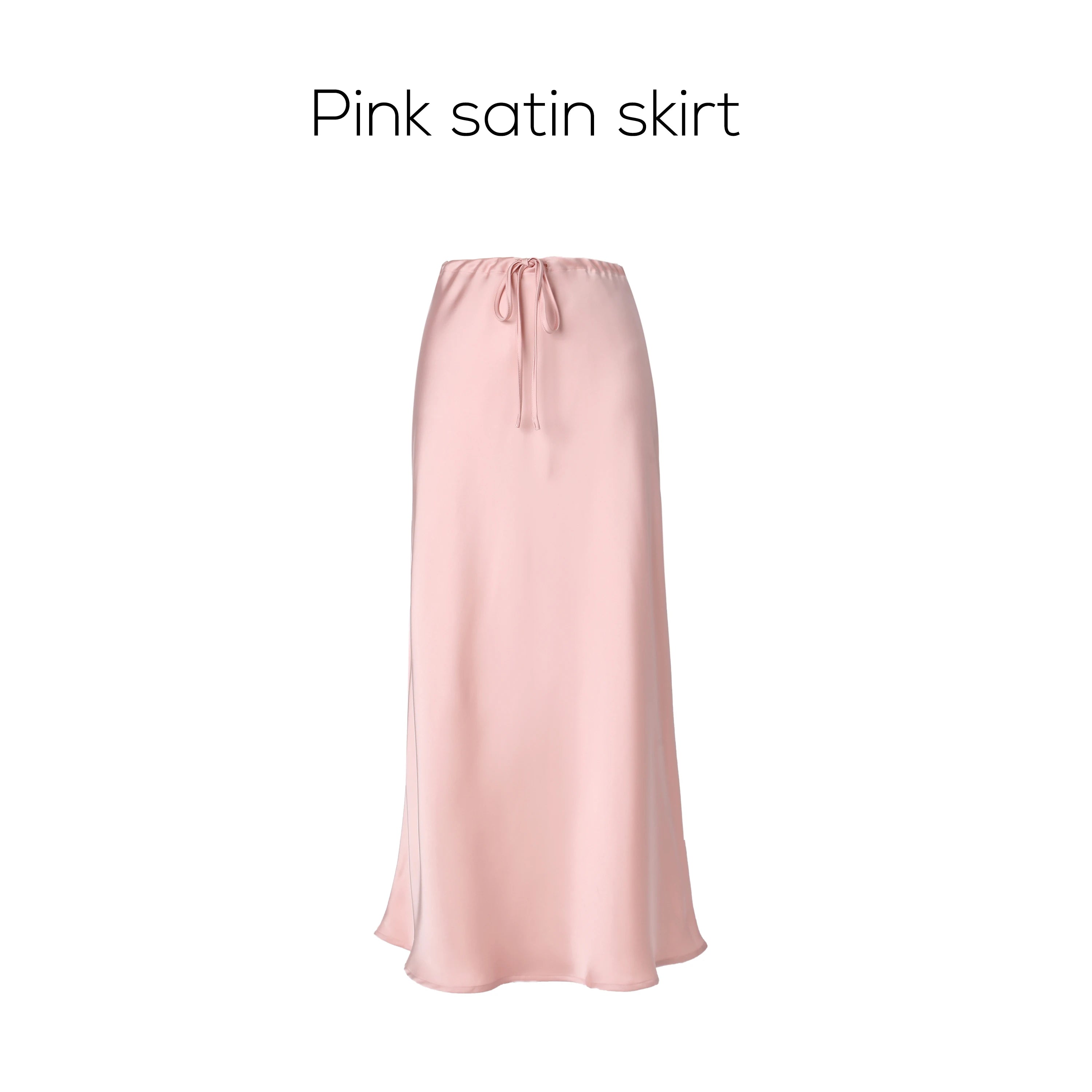 AP SS25 Women Ribbed Shirt V-neck Long Sleeve Top High Quality Satin Skirt Five Color