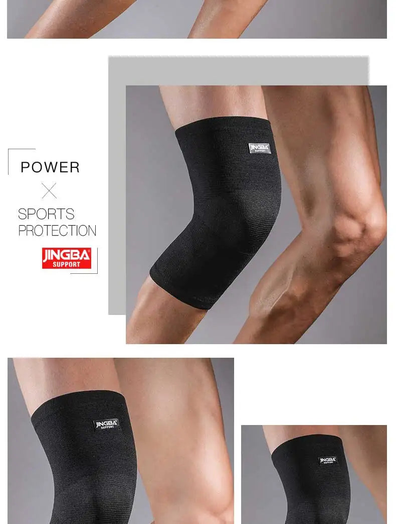 JINGBA SUPPORT Sports Basketball Knee Pads Support Elastic Nylon Knee Brace Volleyball Knee Protector Rodillera Deportiva