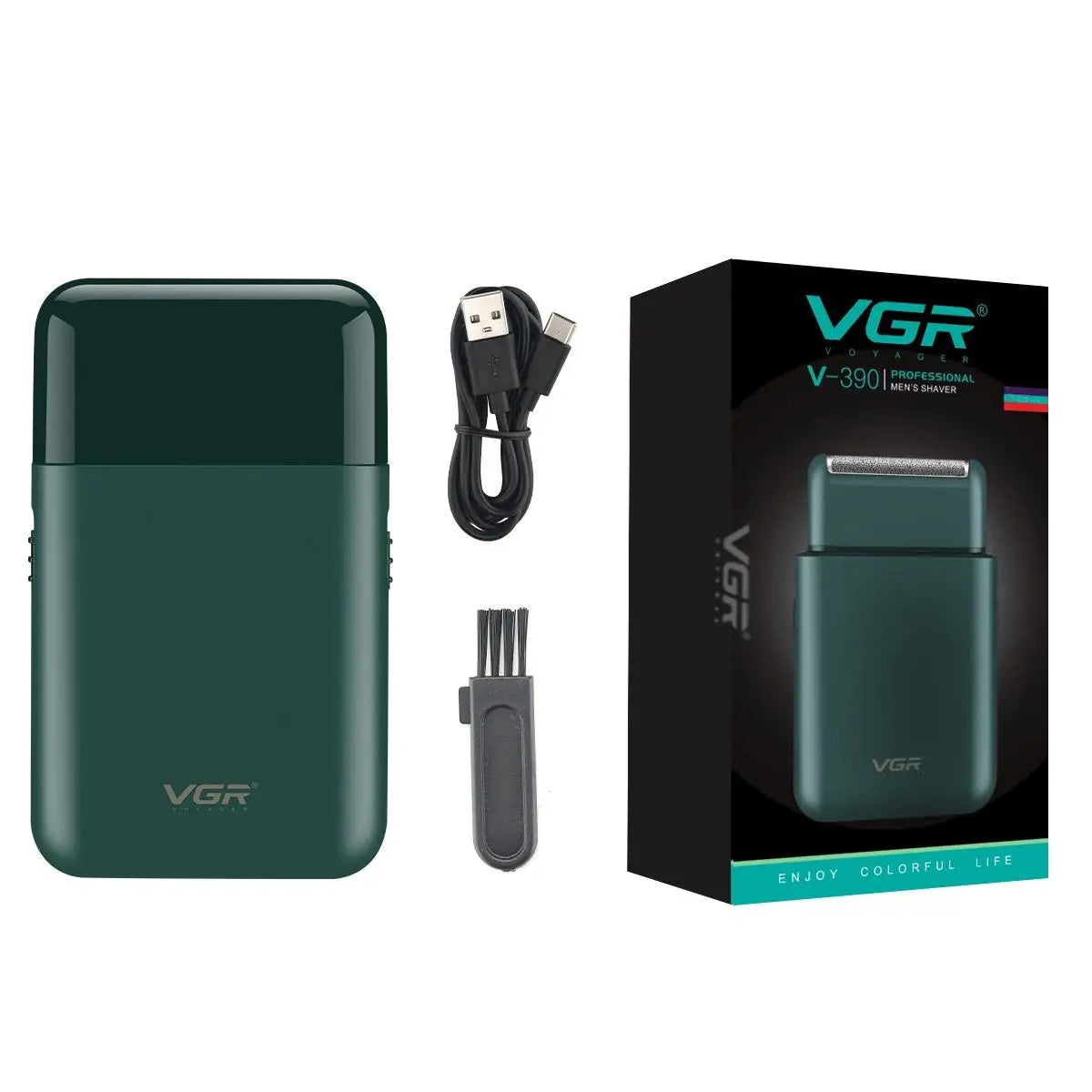 VGR V-390 mini single blade cordless beard trimmer razor rechargeable foil electric face body shaver for men Convenient razor